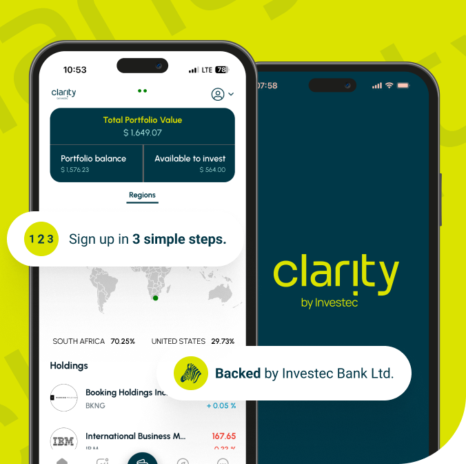 Clarity Portfolio Screen On IPhone