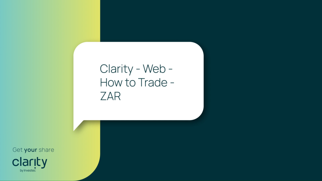 How To Trade In Zar Via the Web App