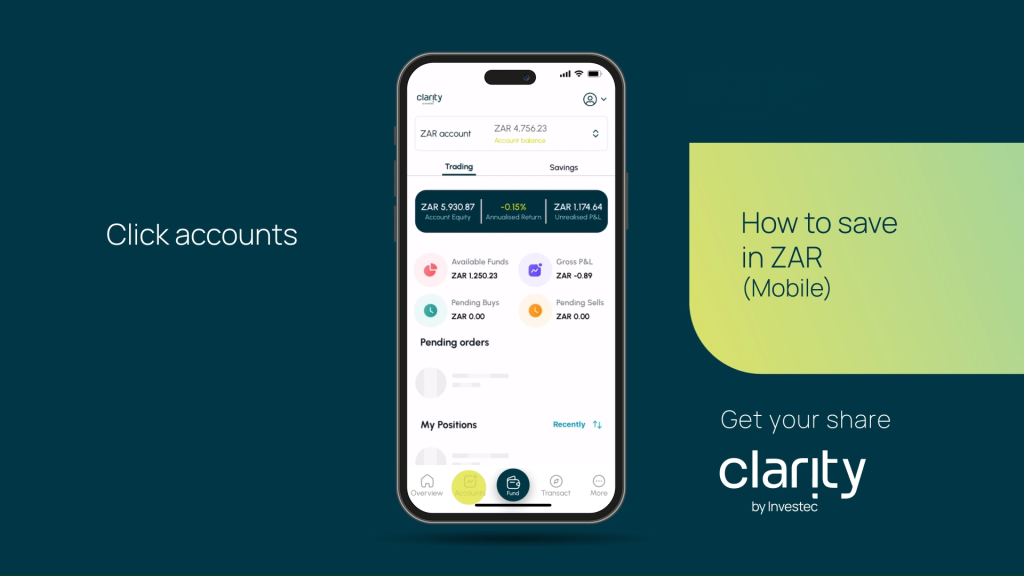 How To Save in ZAR using the Clarity App