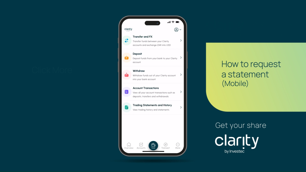 request your statement in App